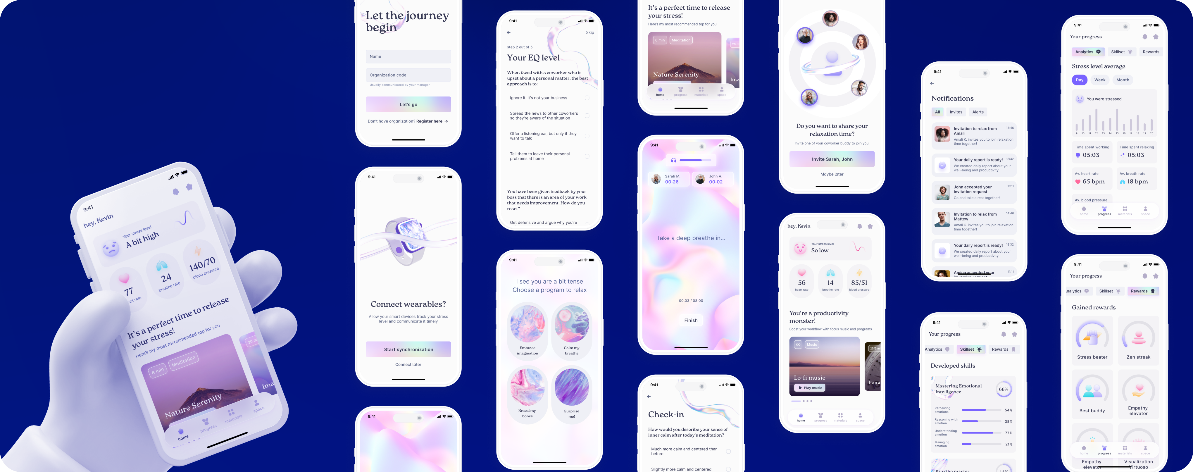 App screens showcase